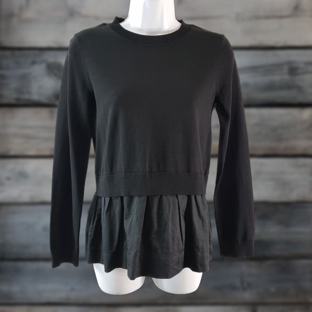 Vintage Cable Melbourne Womens Knit Top XS Black Long Sleeve Blouse Knit Casual Womens XS Black Size XS / US 0-2 / IT 36-38 - 1 Thumbnail