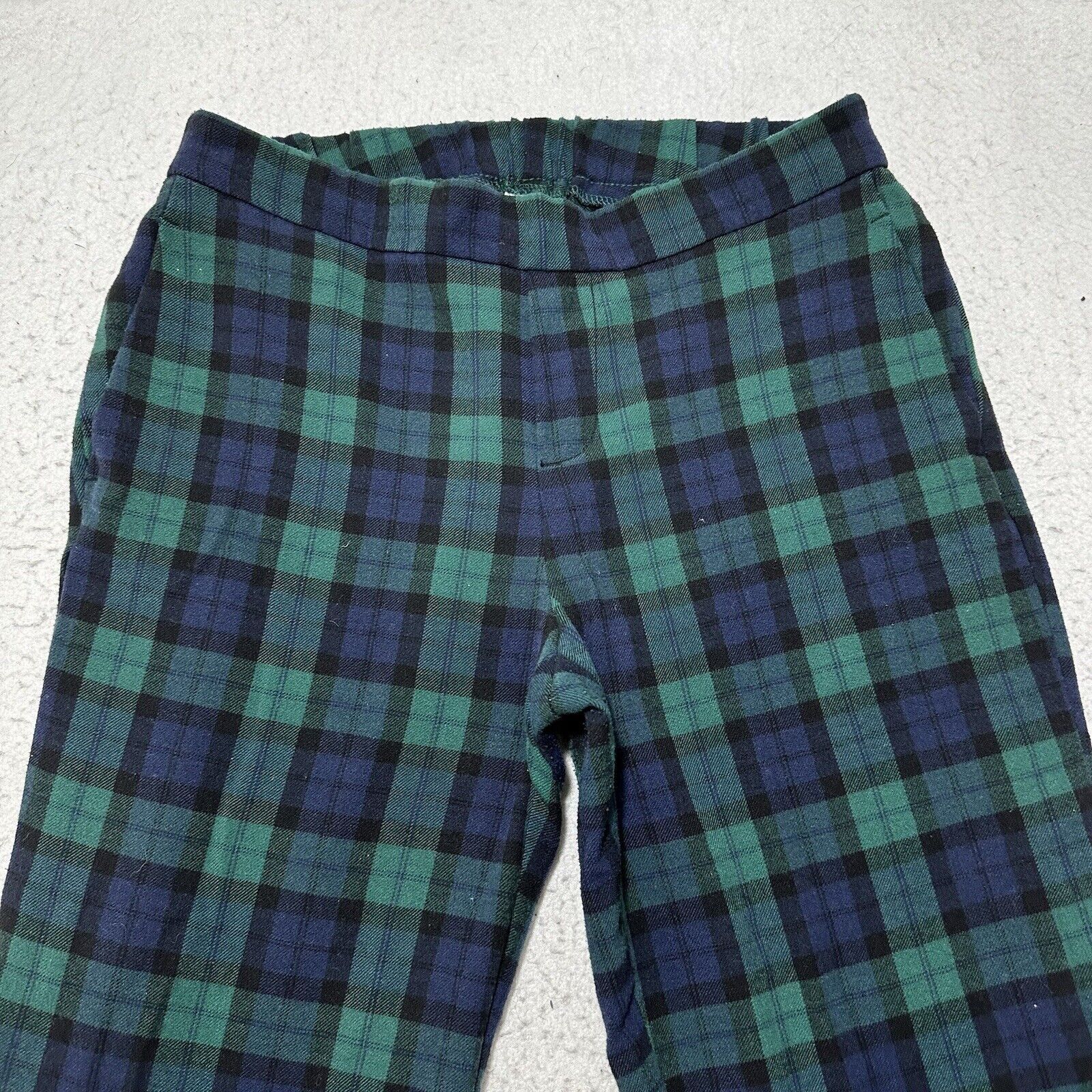 Old Navy Old Navy 6 Loungewear Sweatpants Blue Green Plaid Pants Size 28" / US 6 / IT 42 - 2 Thumbnail