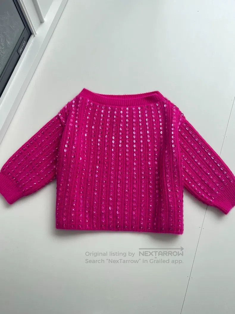 Valentino Valentino Rhinestone sequin mohair knit sweater Size S / US 4 / IT 40 - 2 Thumbnail