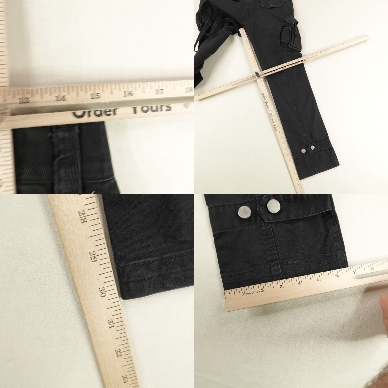 Vintage C2H4 Pants Mens 32 Slim Cargo Techwear Button Fly Black 2017 Punk Gothic Tapered Utility Pockets Cam Canvas Size US 32 / EU 48 - 9 Thumbnail