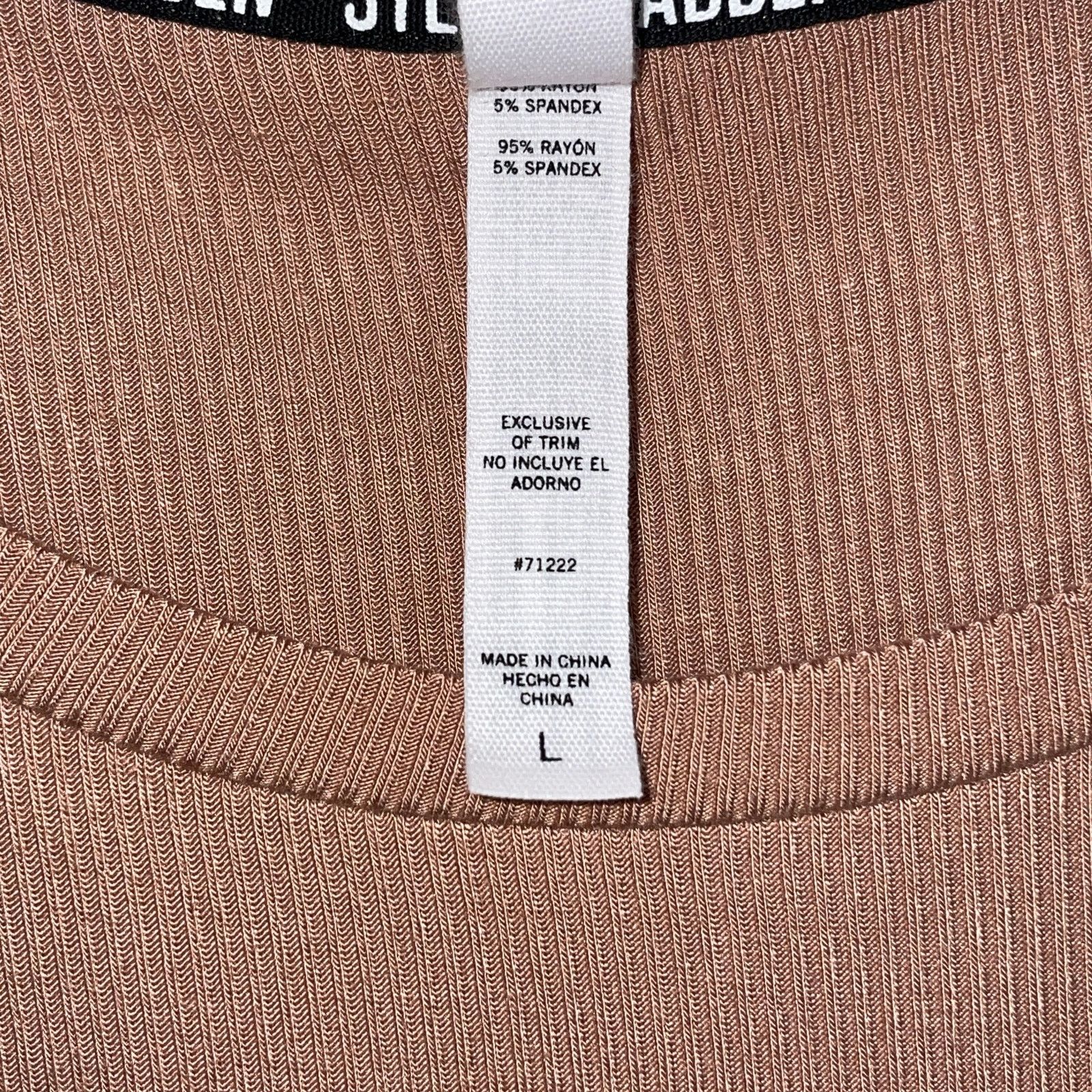 Steve Madden Steve Madden Women's Ribbed Baby Sleep Tee praline large Size 32" / US 10 / IT 46 - 4 Thumbnail