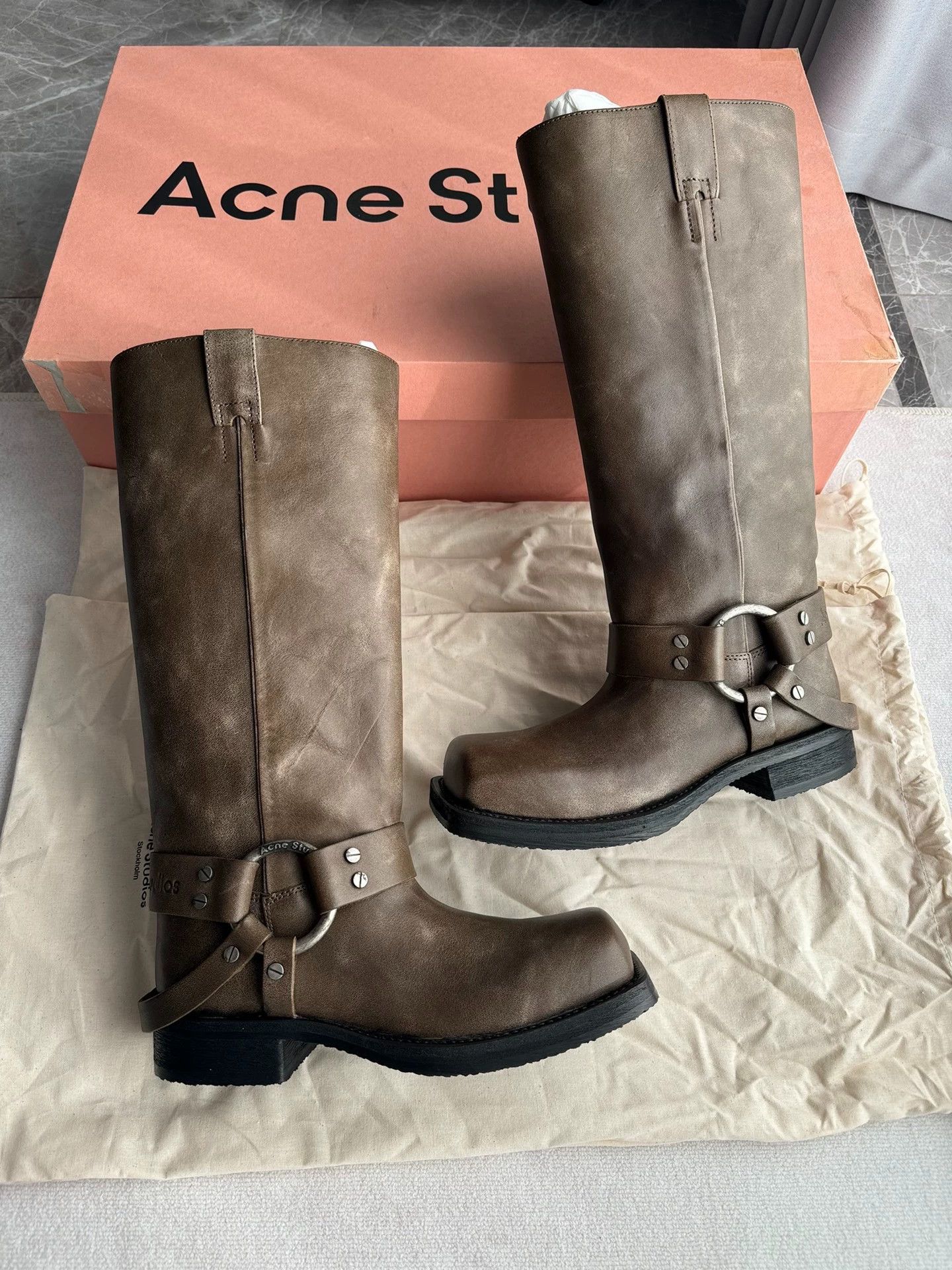 Acne Studios Acne Studios Knee-High Riding Boots Brown 37 Size US 6.5 / IT 36.5 - 7 Thumbnail