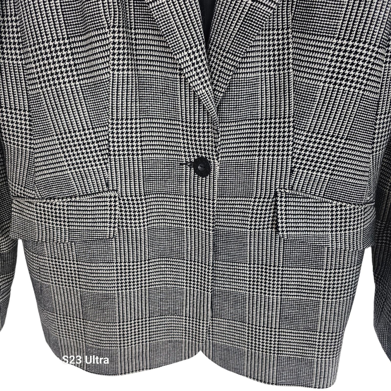 Bloomingdale's Vintage Bloomingdales Womens Wool Glen Plaid Blazer Size 12 Size XL / US 12-14 / IT 48-50 - 3 Thumbnail