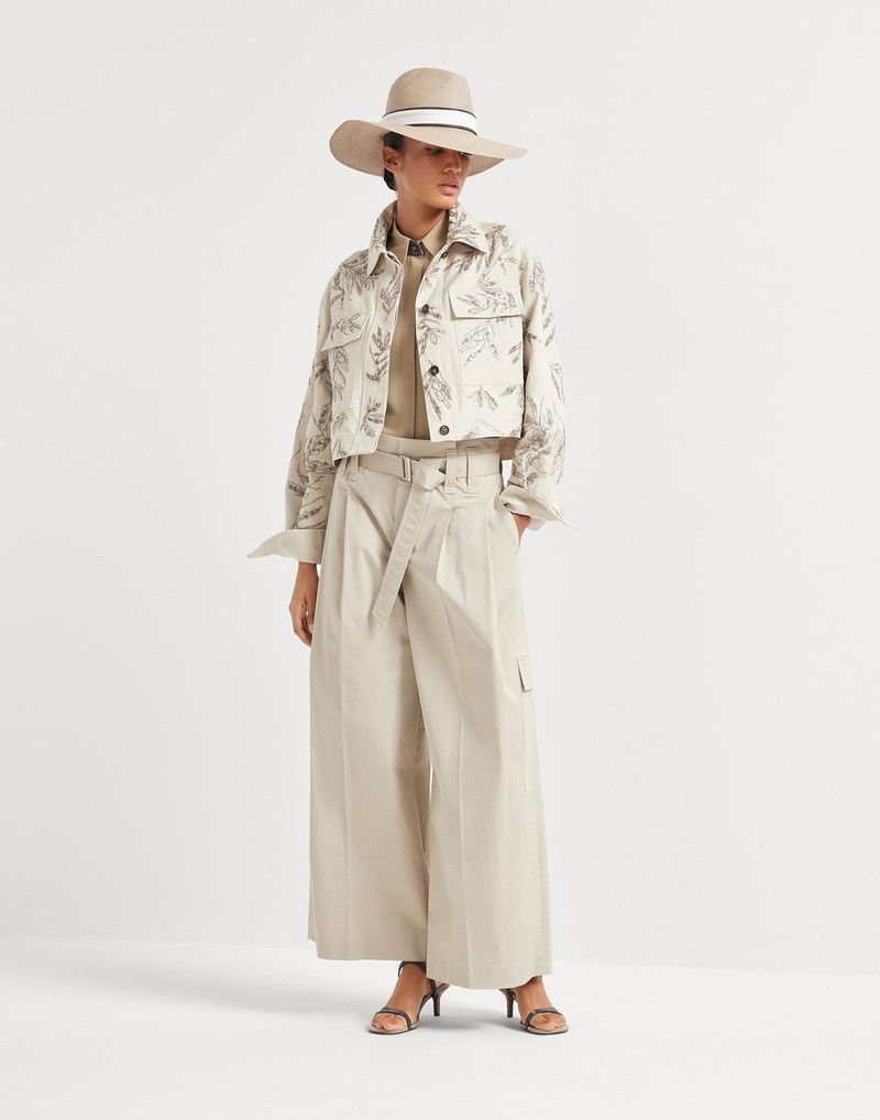 Brunello Cucinelli o1la1rc1a0326 Cotton And Linen Canvas Jacket in White Size L / US 10 / IT 46 - 5 Thumbnail