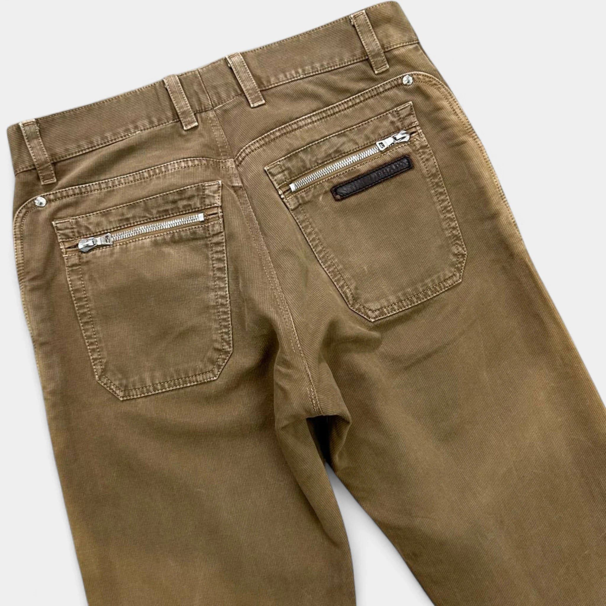 Prada Prada Brown Corduroy Straight Leg Pants Size US 28 / EU 44 - 6 Thumbnail