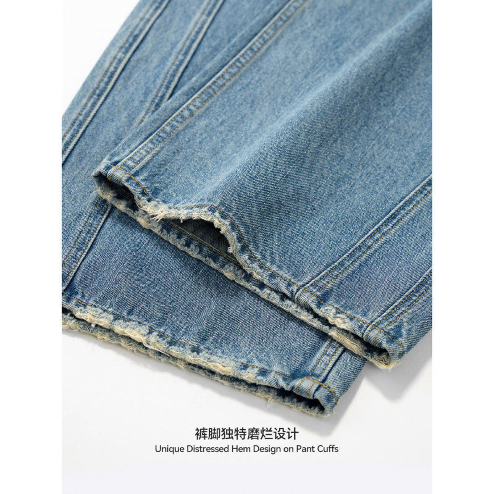 Vintage Blue Ombre Wide Leg Denim Jeans, Baggy Fit Jeans Size US 32 / EU 48 - 6 Thumbnail