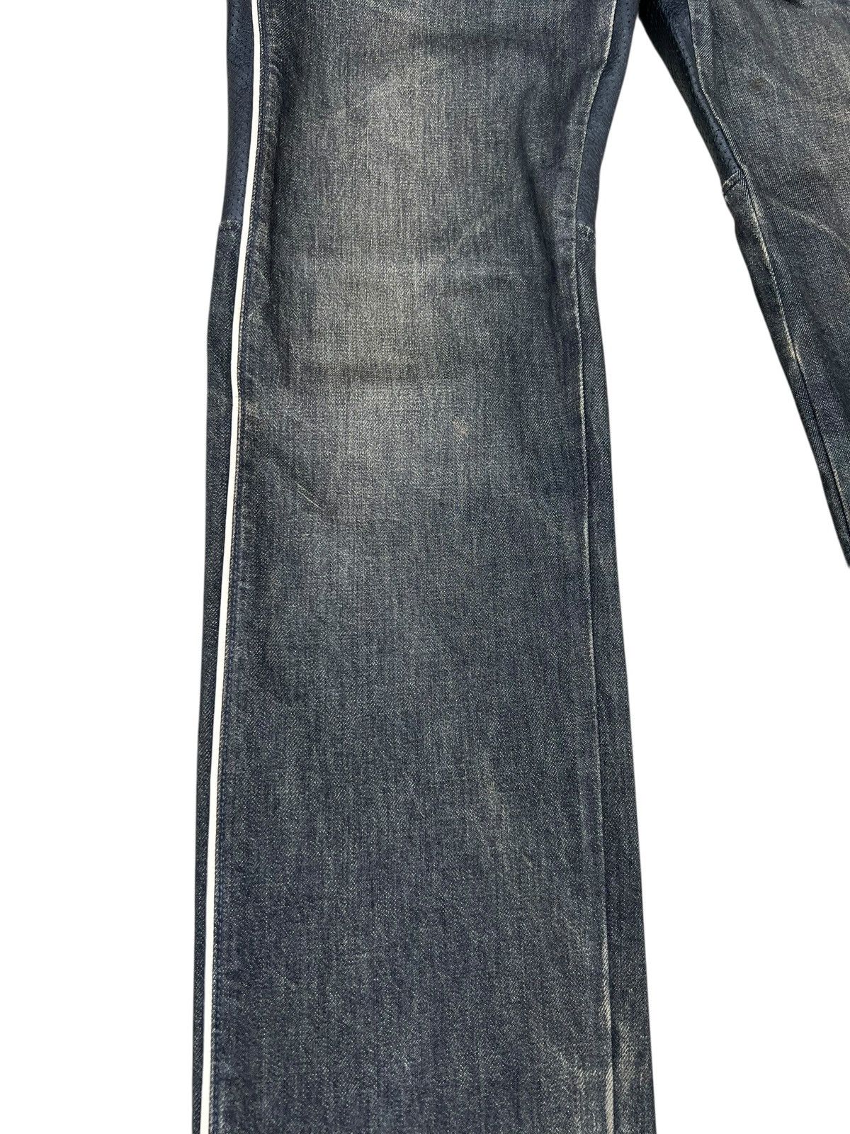 Neighborhood Vintage Neighborhood Japan Fade Denim Hybrid Leather Jeans Size US 30 / EU 46 - 9 Thumbnail