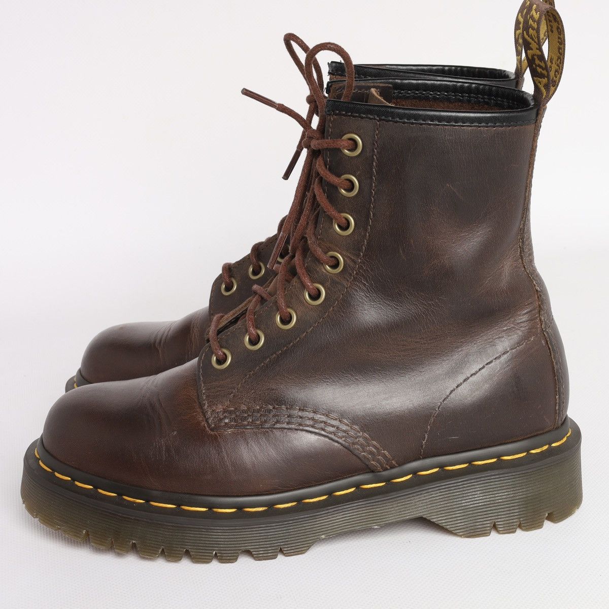 Dr. Martens Dr Martens 1460 Bex Brown Leather Boots Shoes Size US 7 / IT 37 - 8 Thumbnail