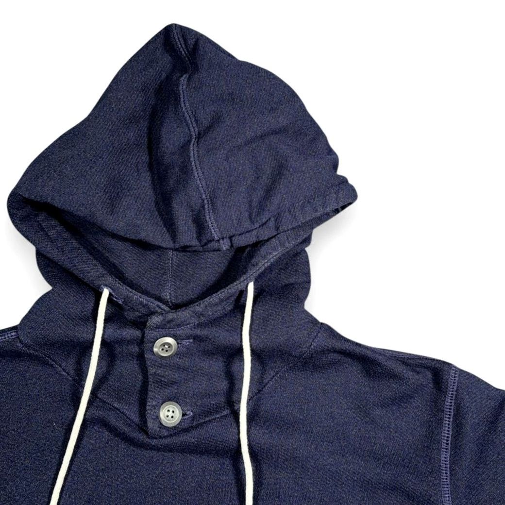 Vintage Iron and Resin Sweater Shirt Adult MEDIUM Blue Pullover Hooded Sweatshirt USA Size US M / EU 48-50 / 2 - 2 Thumbnail