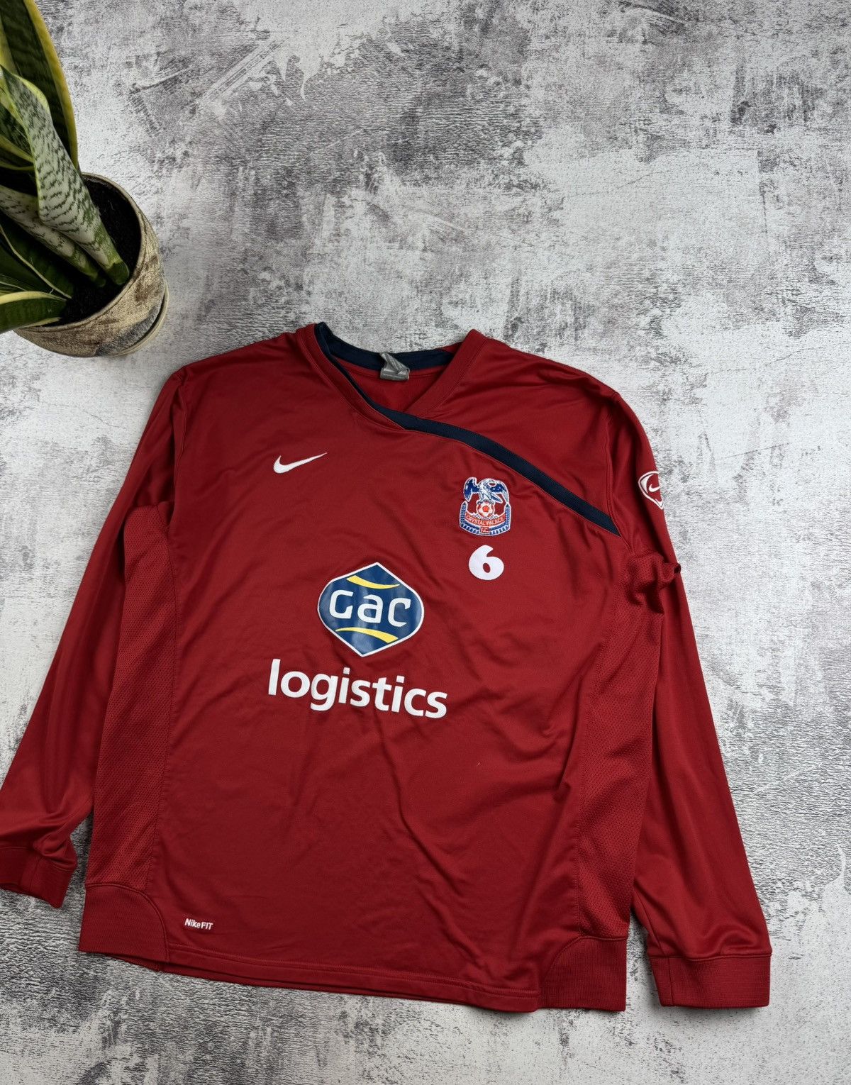 Nike #6 Crystal Palace FC Player Issue LongSleeve Nike Soccer Football Jersey T Shirt Size US XL / EU 56 / 4 - 3 Thumbnail