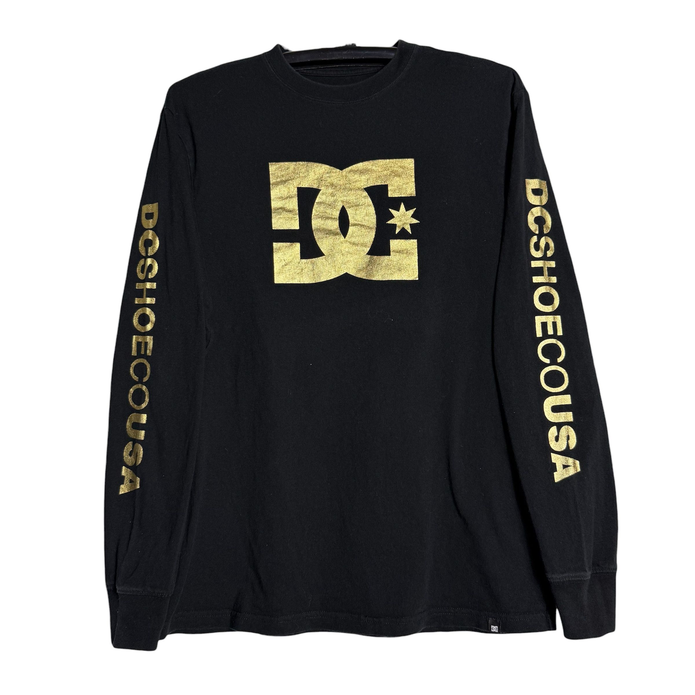 DC 🔥RARE🔥DC Shoes Star Gold Logo L/Sleeve T-shirt Size US M / EU 48-50 / 2 - 1 Thumbnail