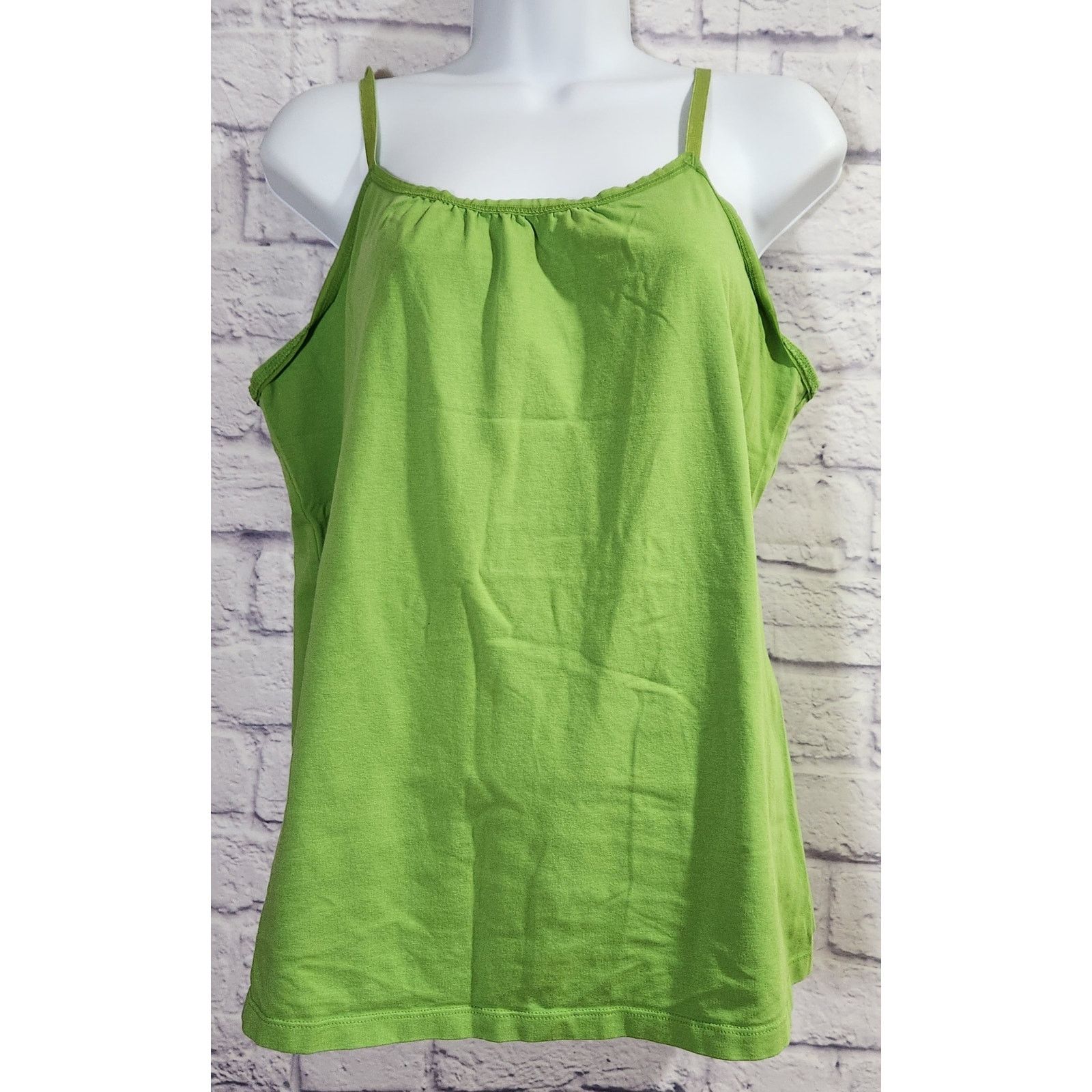 Other Lane Bryant Green Adjustable Spaghetti Strap Tank Top 14 16 Size XL / US 12-14 / IT 48-50 - 1 Thumbnail
