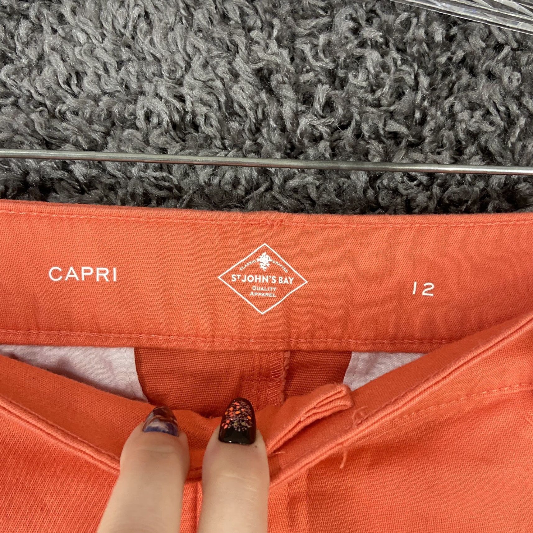 Vintage VINTAGE St. John's Bay Capri Women's Size 12 Orange Pants Women's 12 Orange Size ONE SIZE - 5 Thumbnail