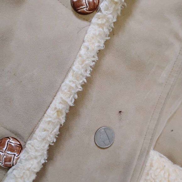 Other Vintage Town'N Ranch Western Shearling Suede Leather Coat Size US L / EU 52-54 / 3 - 4 Thumbnail