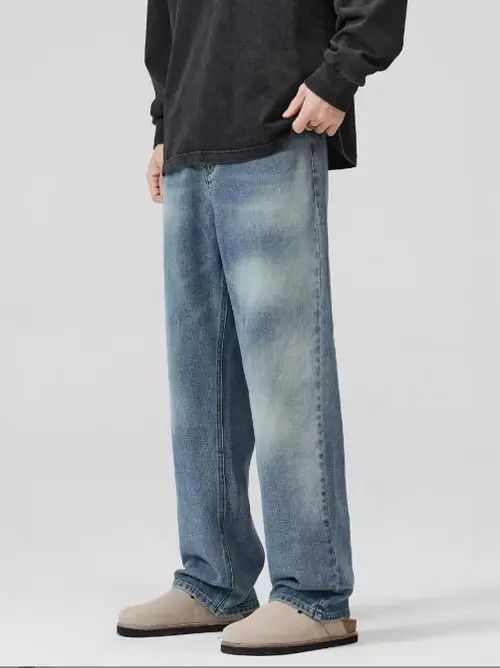 VIBE Blue straight loose washed baggy jeans Size US 32 / EU 48 - 7 Thumbnail