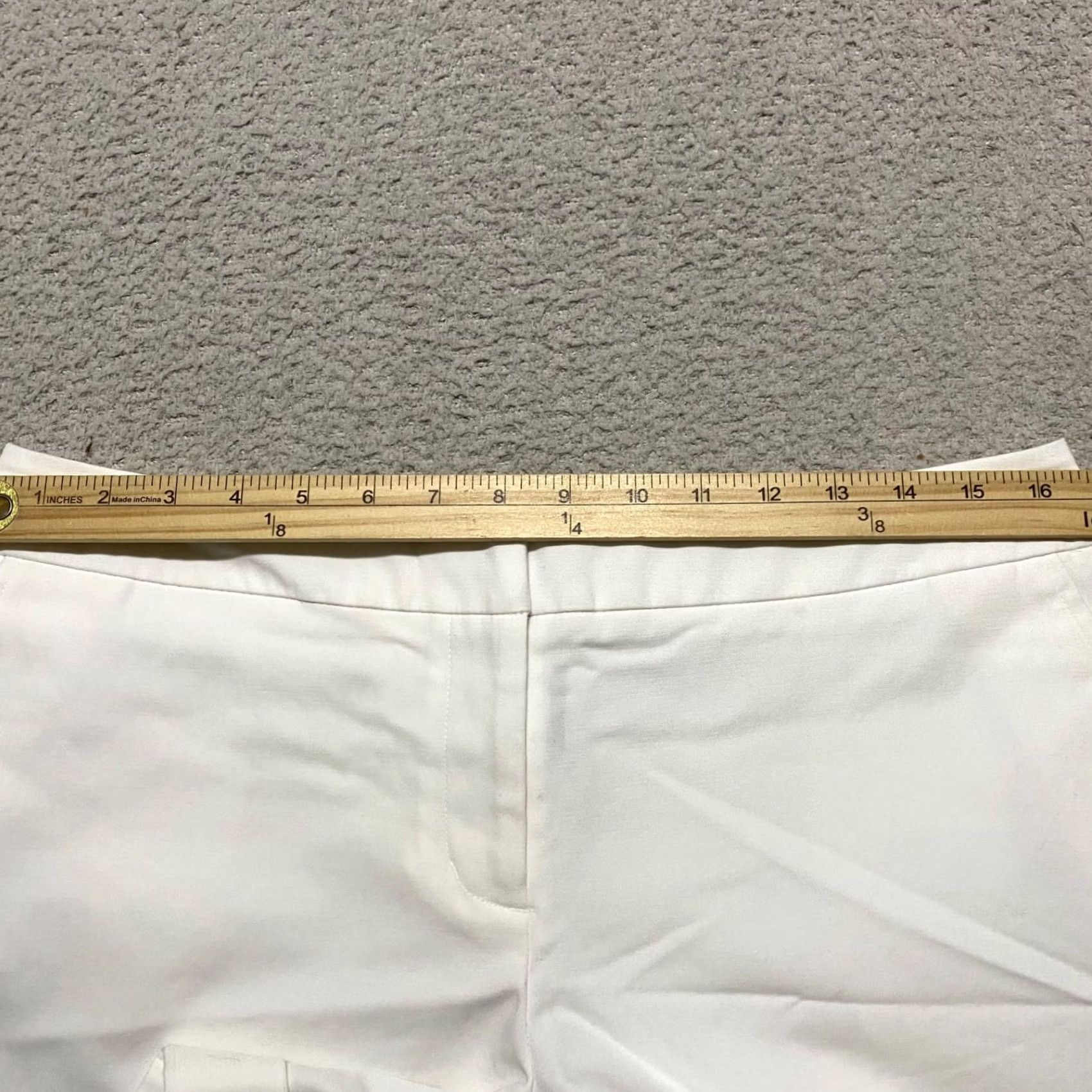 Apt. 9 Apt. 9 Womens Shorts White Chino Pockets Inseam 4" Torie Mid Rise Size 12 Mid Rise White Short Woman Size 34" / US 12 / IT 48 - 7 Thumbnail