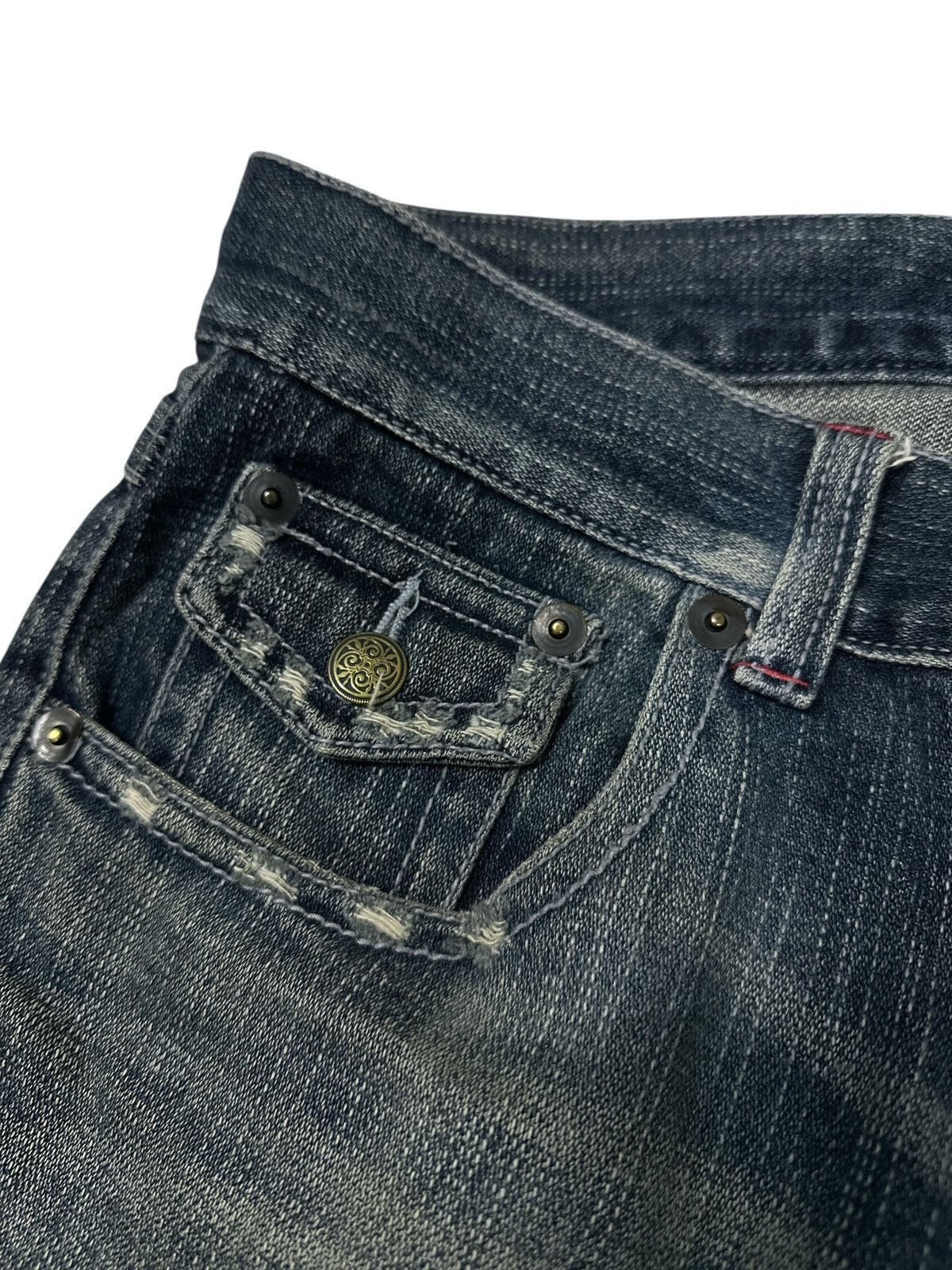 Vintage Flare 🎌💥 Rand crap Bootcut Flare Distress Denim Size US 34 / EU 50 - 7 Thumbnail