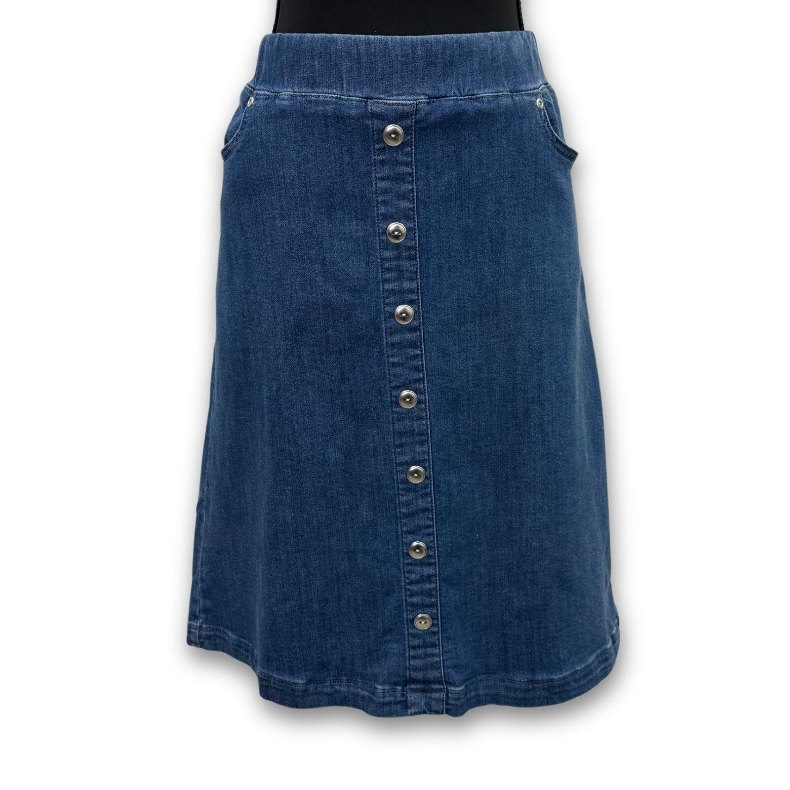Vintage Vintage Denim Midi Skirt | Appleseed's Petites Size 32" / US 10 / IT 46 - 1 Thumbnail