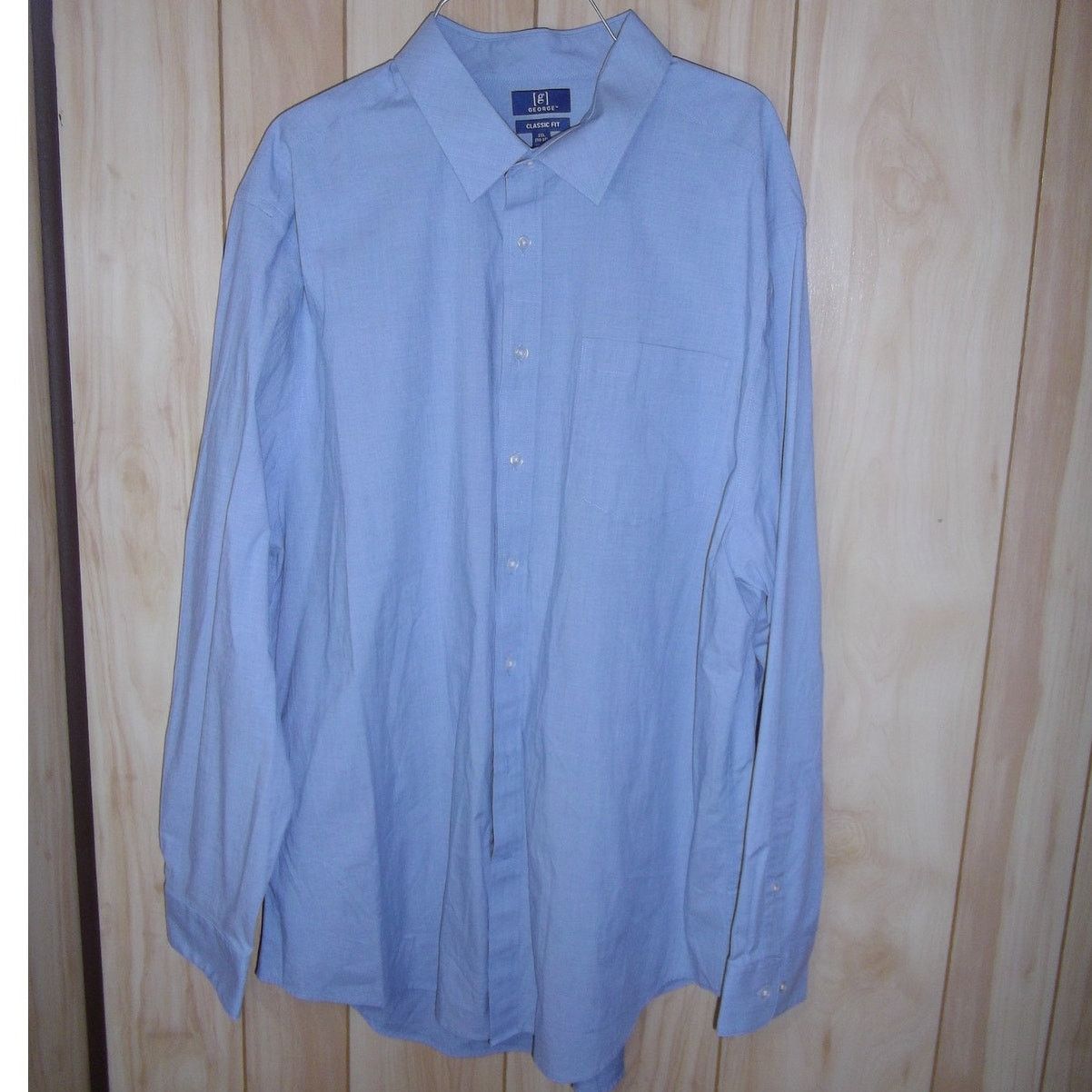 George George Classic Fit Collared Long Sleeve Shirt 2XL Size US XXL / EU 58 / 5 - 1 Thumbnail