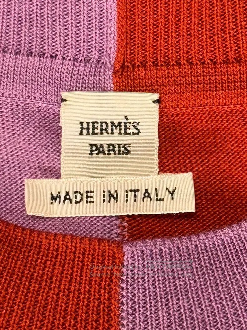 Hermes Hermes Silk blend chain pattern dress, silk and cotton ble Size XXS / US 00 / IT 34 - 6 Thumbnail