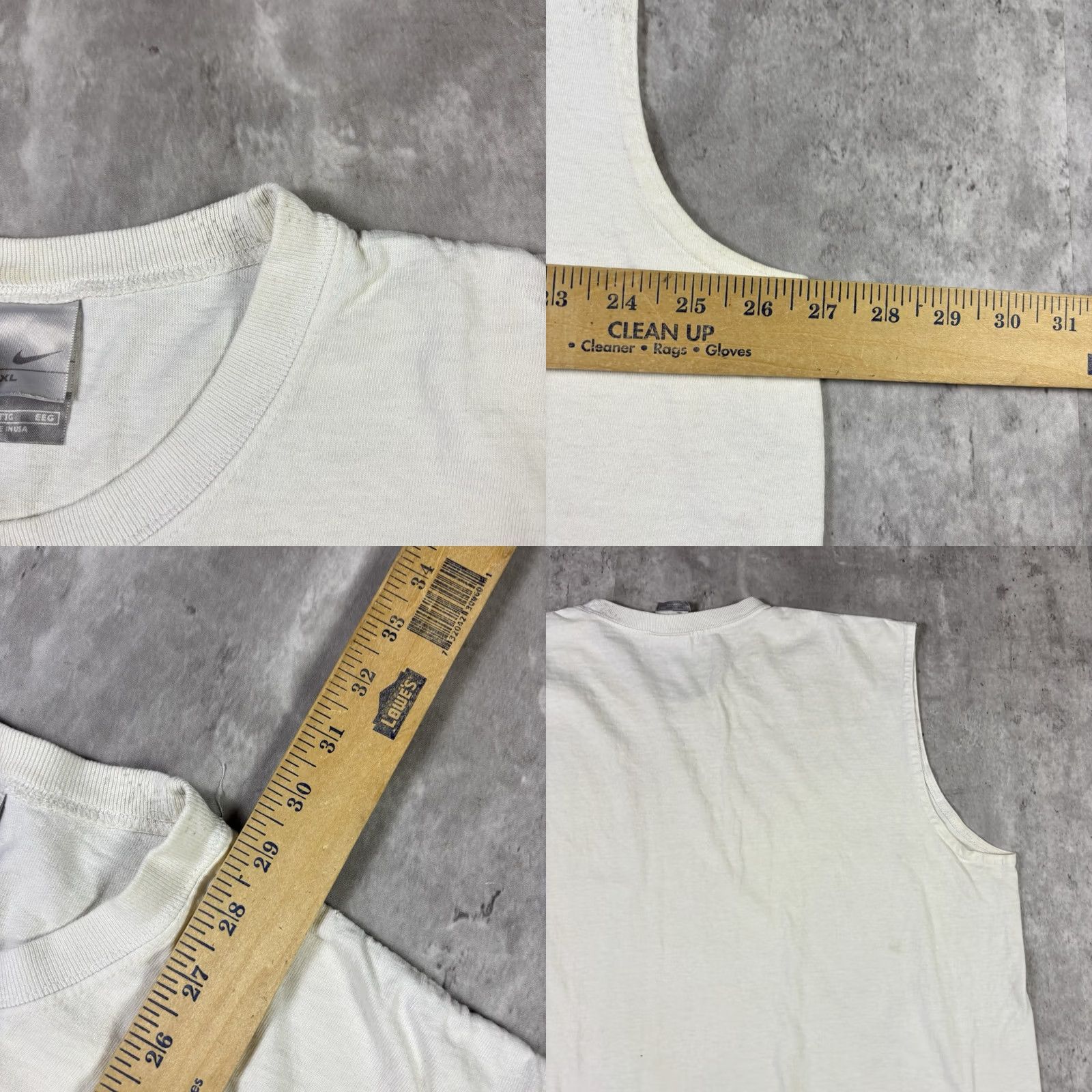 Nike VINTAGE Nike Basketball T Shirt Sleevless White Center Swoosh 2XL 90s Mens Crew Neck Graphic Print Regular Size US XXL / EU 58 / 5 - 9 Thumbnail