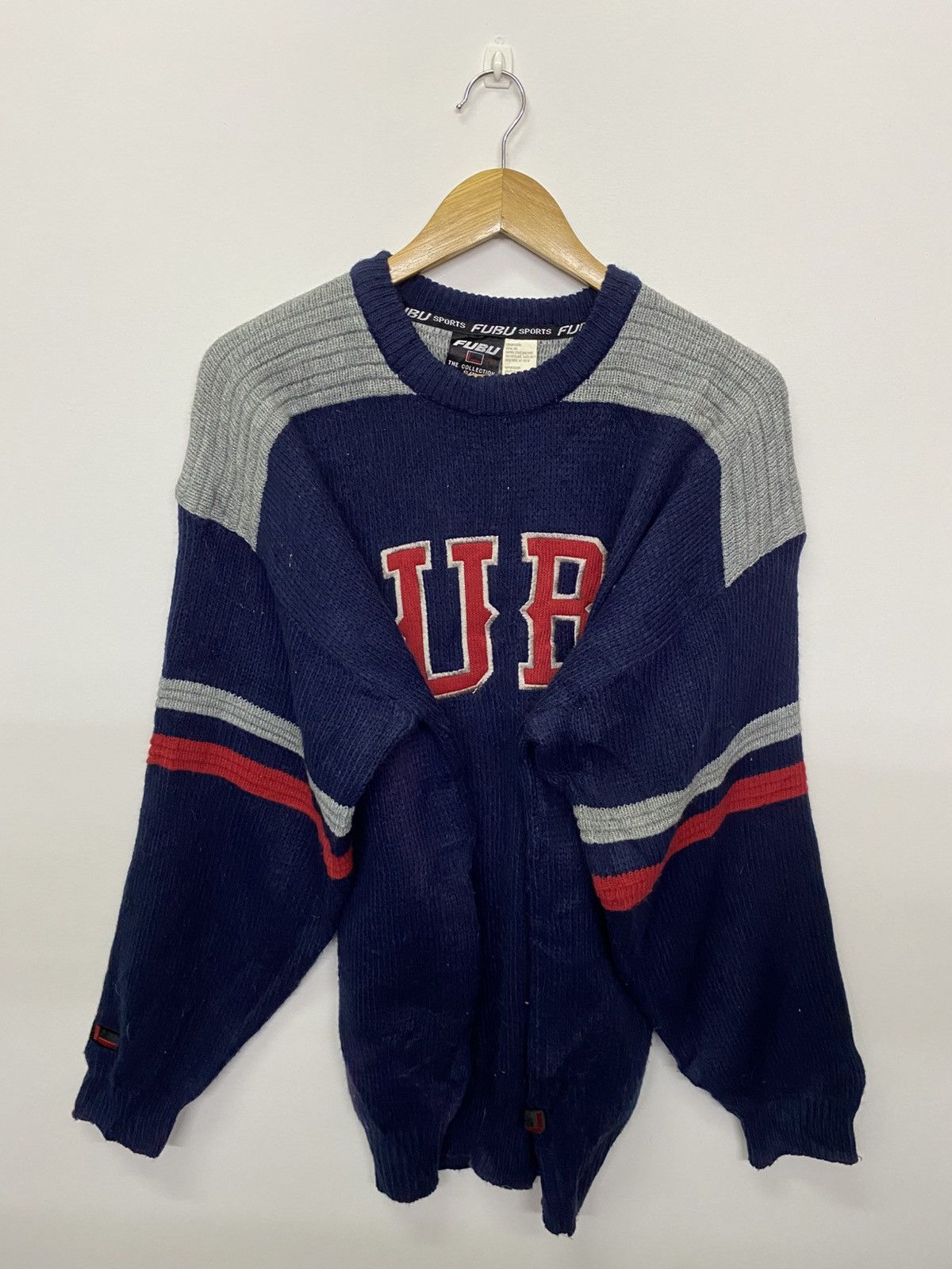 Homespun Knitwear Vintage FUBU Embroidery Knitwear Sweatshirt Size US XL / EU 56 / 4 - 5 Thumbnail