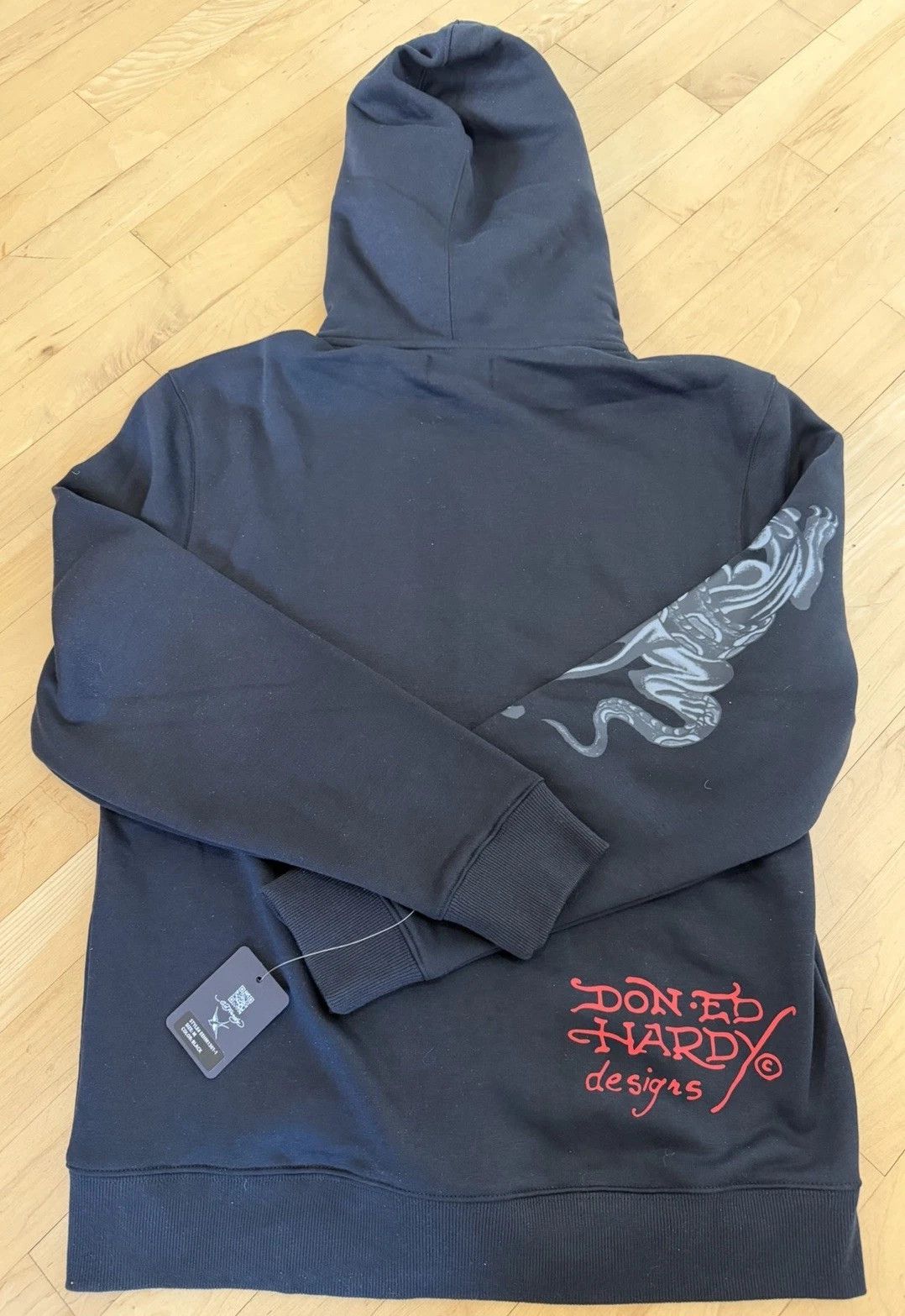 Ed Hardy Ed Hardy Men's Hoodie Jacket Panther Black Full Zip Size US M / EU 48-50 / 2 - 2 Thumbnail