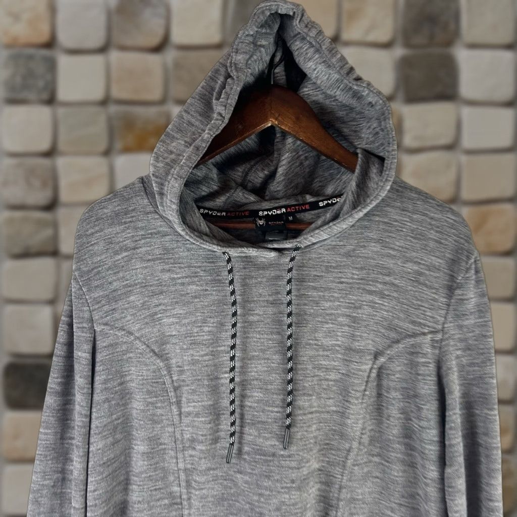 Spyder Spyder Ladies Hoodie Tunic Length Dark Gray M / Medium Hoodie Ladies Tunic M Gray Reflective Pockets Lightweight Athletic Size M / US 6-8 / IT 42-44 - 1 Thumbnail