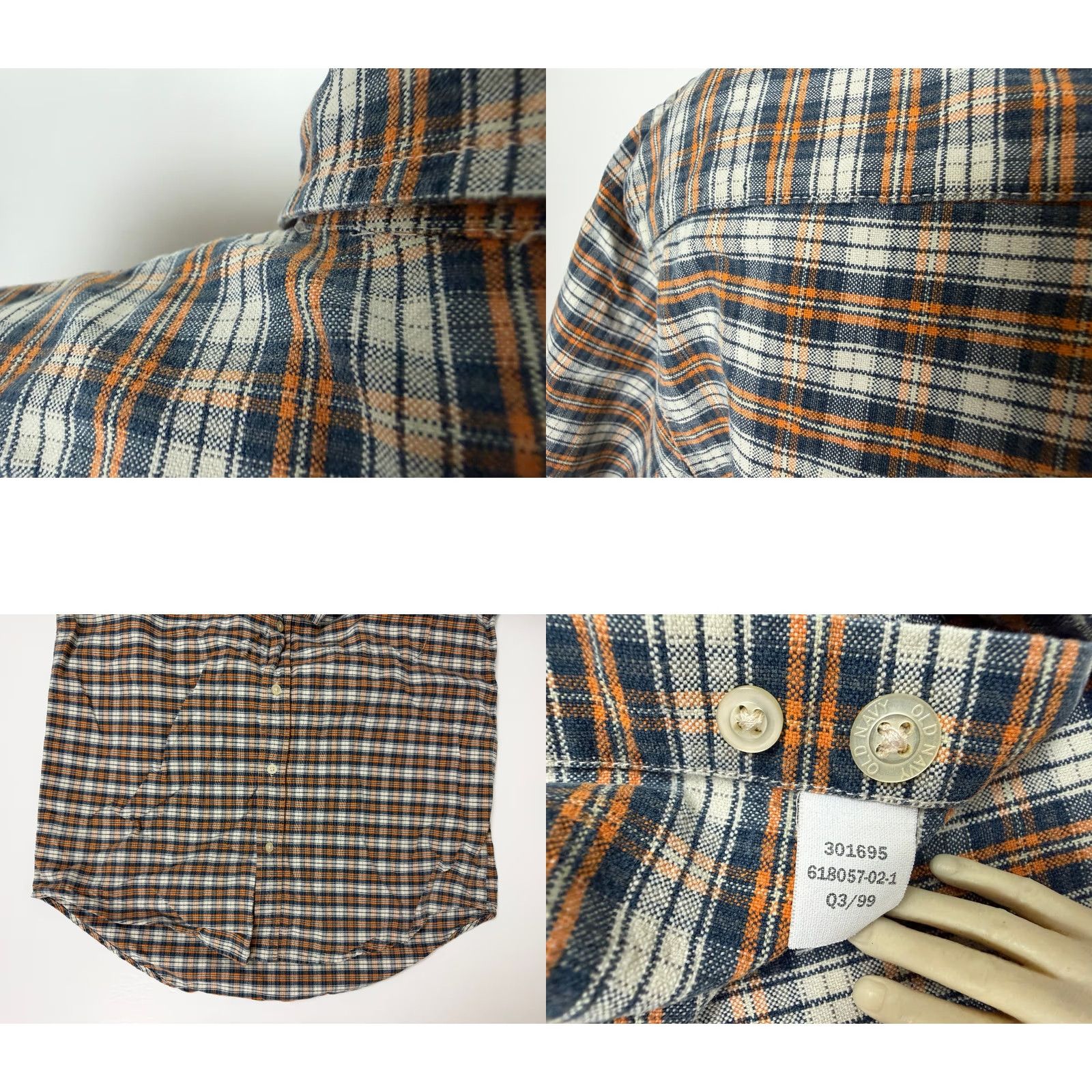 Old Navy VINTAGE Old Navy Oxford Shirt Men M Blue Plaid Button-Up Collar-Down 90s Everyday Size US M / EU 48-50 / 2 - 8 Thumbnail