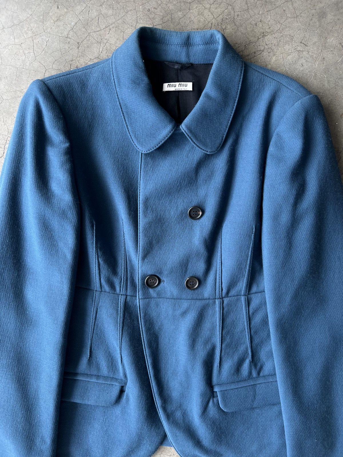 Miu Miu Miu Miu - 2009 - Double Breasted Wool Blend Jacket Size XS / US 0-2 / IT 36-38 - 2 Thumbnail
