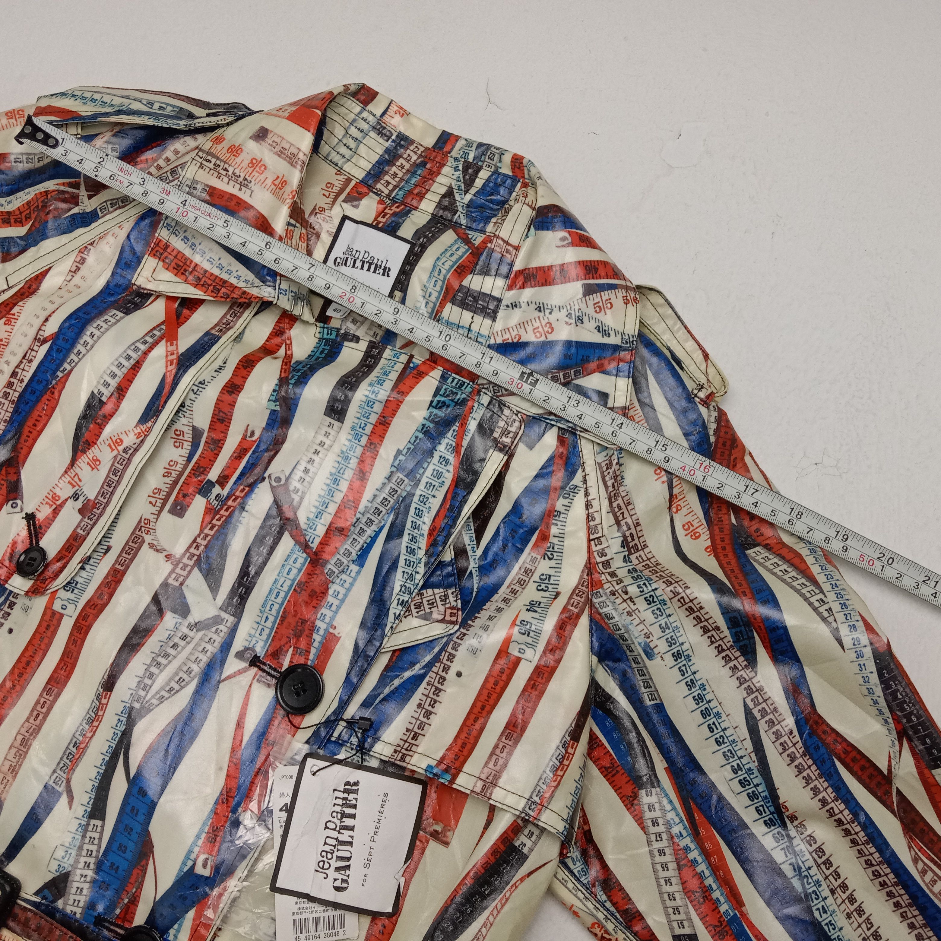 Designer × Jean Paul Gaultier × Vintage Vintage Jean Paul Gaultier Printed Knee Trench Coat Jacket Size S / US 4 / IT 40 - 7 Thumbnail