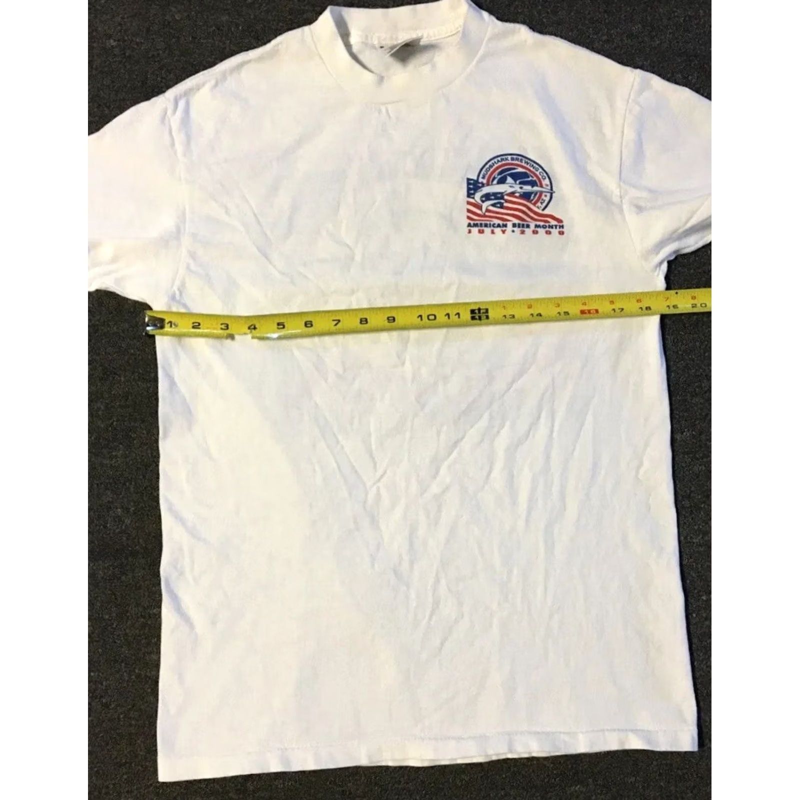 Vintage VINTAGE American Beer Month Shirt S Small White USA Flags Funny Grunge 90s Y2K Arizona Shark Animal Mens Shirts Size US S / EU 44-46 / 1 - 7 Thumbnail