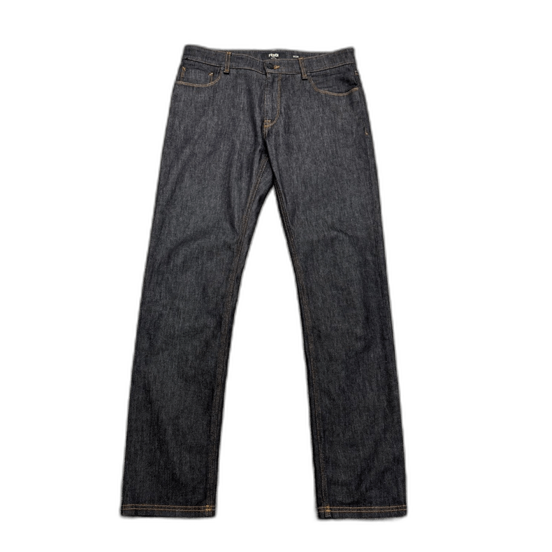 Fendi Fendi Gold Pattern Denim Pants Size 33-yf Size US 33 - 1 Thumbnail