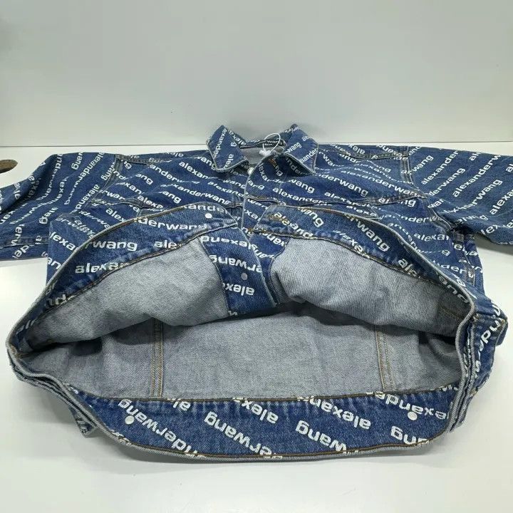 Other Alexander Wang Logo Print Denim Jacket for Women - Size S / US 4 / IT 40 - 6 Thumbnail