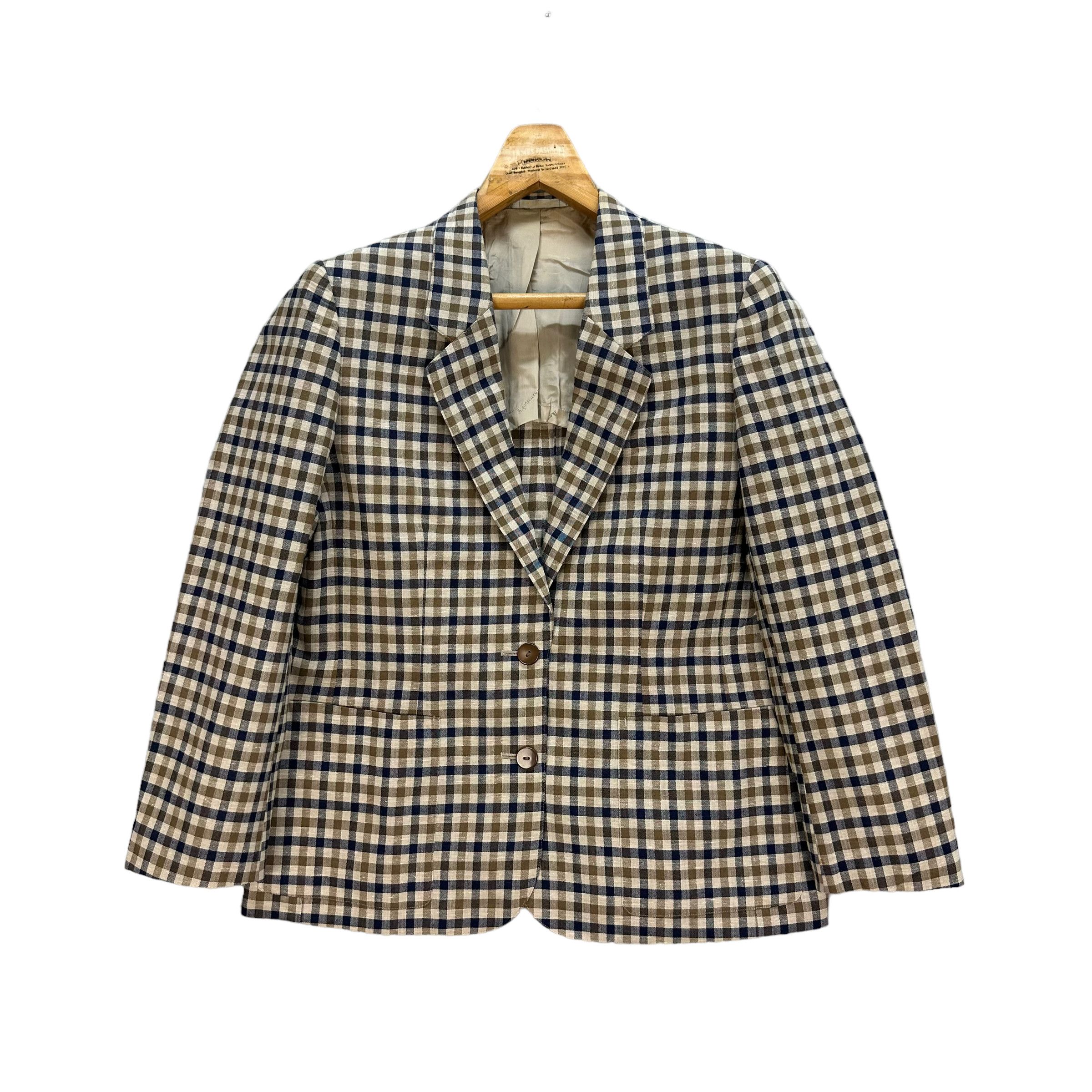 Aquascutum AQUASCUTUM CHECKED SUIT JACKET / BLAZERS #7835-181 Size M / US 6-8 / IT 42-44 - 1 Thumbnail