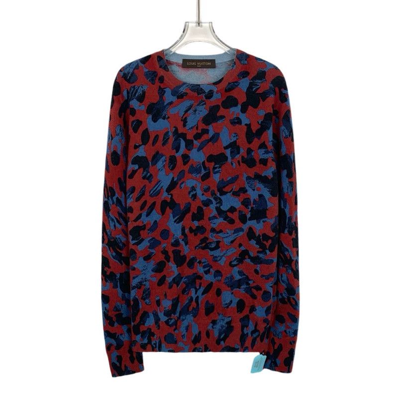 Louis Vuitton Louis Vuitton Red Camo Crew Neck Long Sleeve Sweater Size US S / EU 44-46 / 1 - 1 Thumbnail