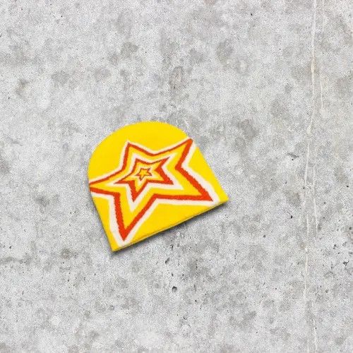 Japanese Brand × Vintage 🕸🕷 Japanese style star pattern beanie hat y2k Size ONE SIZE - 4 Thumbnail