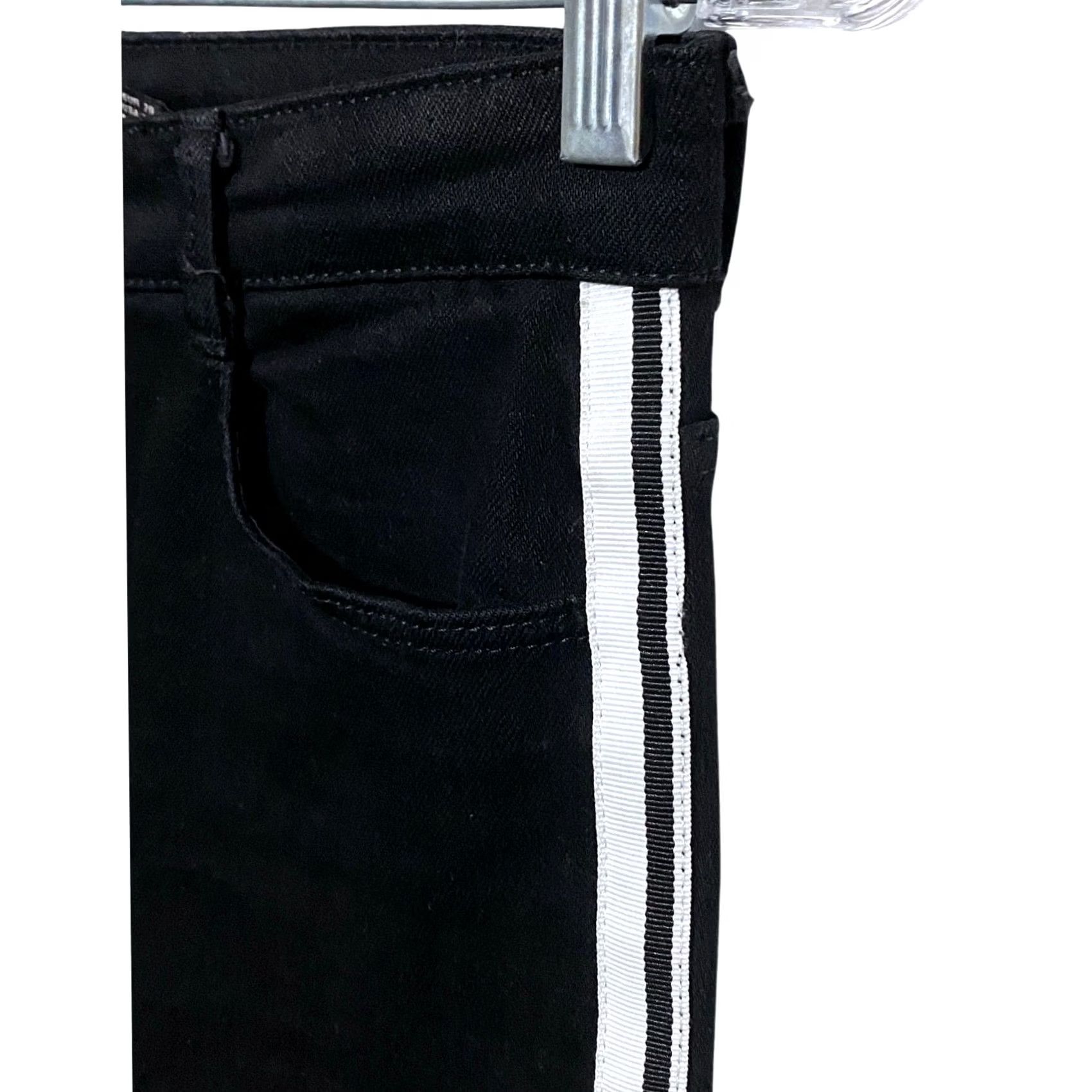 Zara Zara Trafaluc Denimwear Black Skinny Jeans White Side Striped Womens 6 Stretch Regular 16 Waist 27 Hips 33 Inseam 28.5 Size 38" / US 16 / IT 52 - 3 Thumbnail
