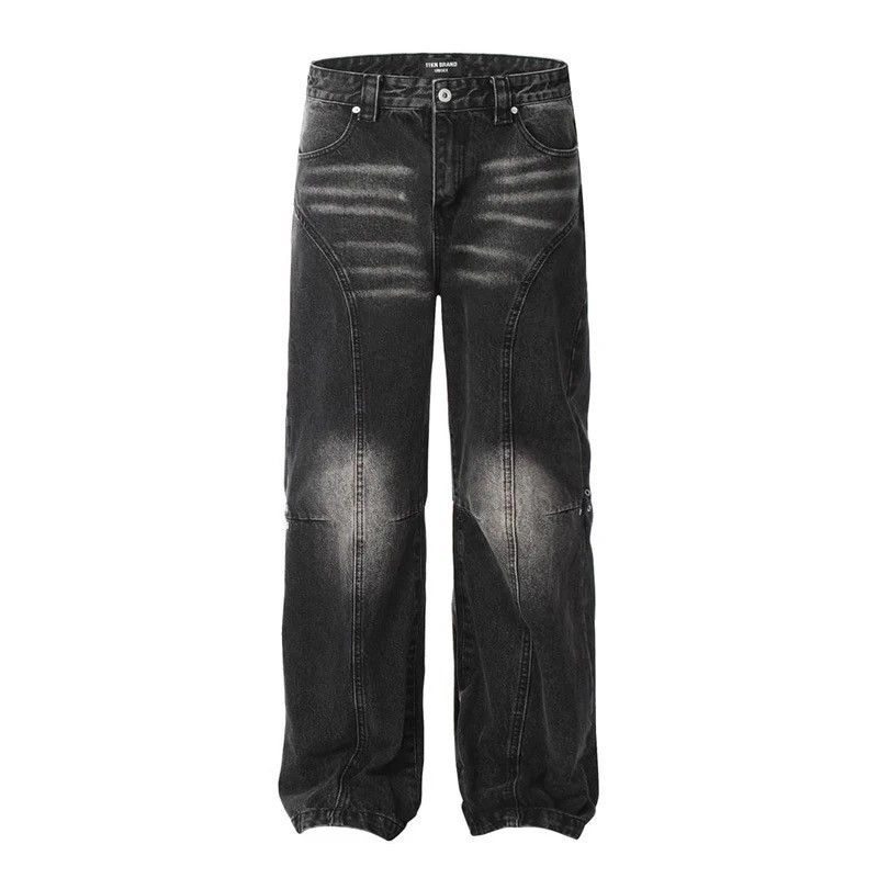 Designer × Japanese Brand Rivet Gradient Vintage Washed Straight Leg Jeans Size US 32 / EU 48 - 4 Thumbnail