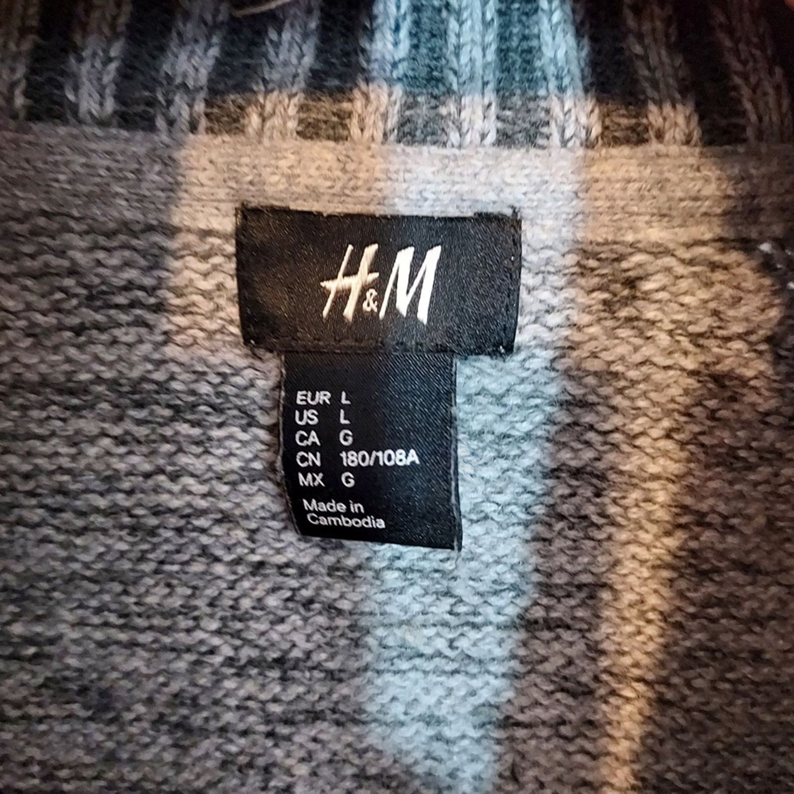 H&M H&M Men’s Gray Knit Wool Blend Turtleneck Pullover Sweater Size US L / EU 52-54 / 3 - 9 Thumbnail