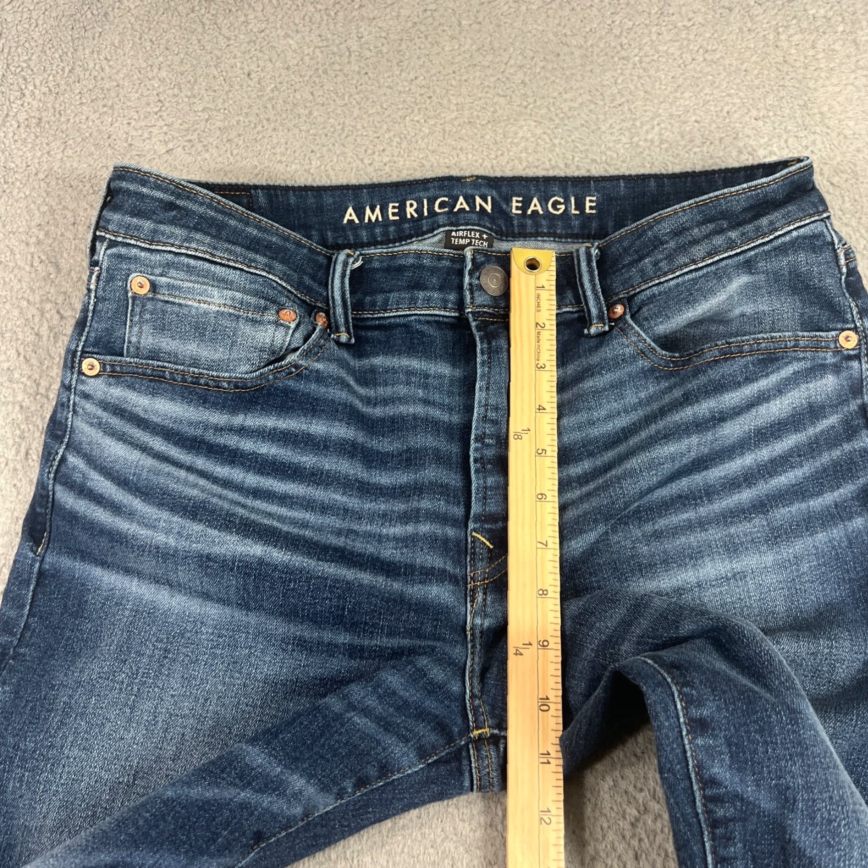 American Eagle Outfitters American Eagle Jeans Men Slim Straight 32x34 Blue Preppy Airflex+ Athletic Size US 32 / EU 48 - 4 Thumbnail