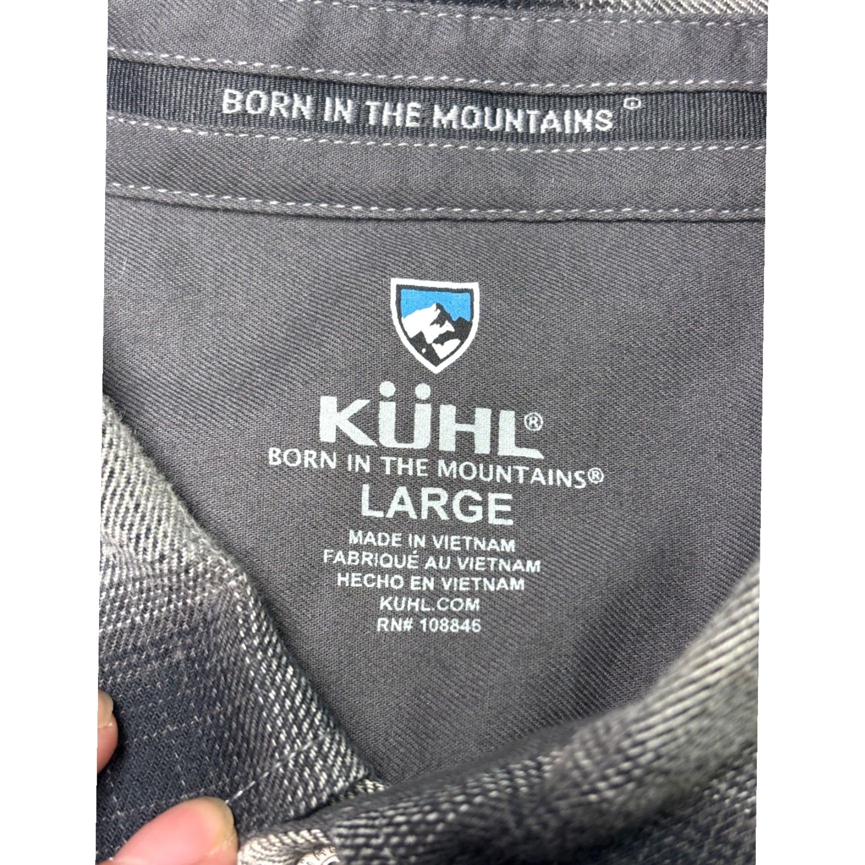 Born KUHL Mens Large Plaid Flannel Long Sleeve Button Up Shirt Outdoor Wool? Size US L / EU 52-54 / 3 - 4 Thumbnail