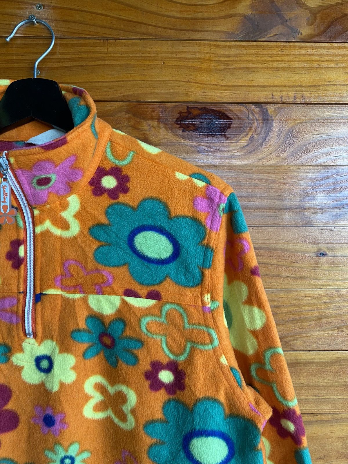 Vintage Vintage Strolling Flower Power Fleece Pullover Retro Size US S / EU 44-46 / 1 - 8 Thumbnail