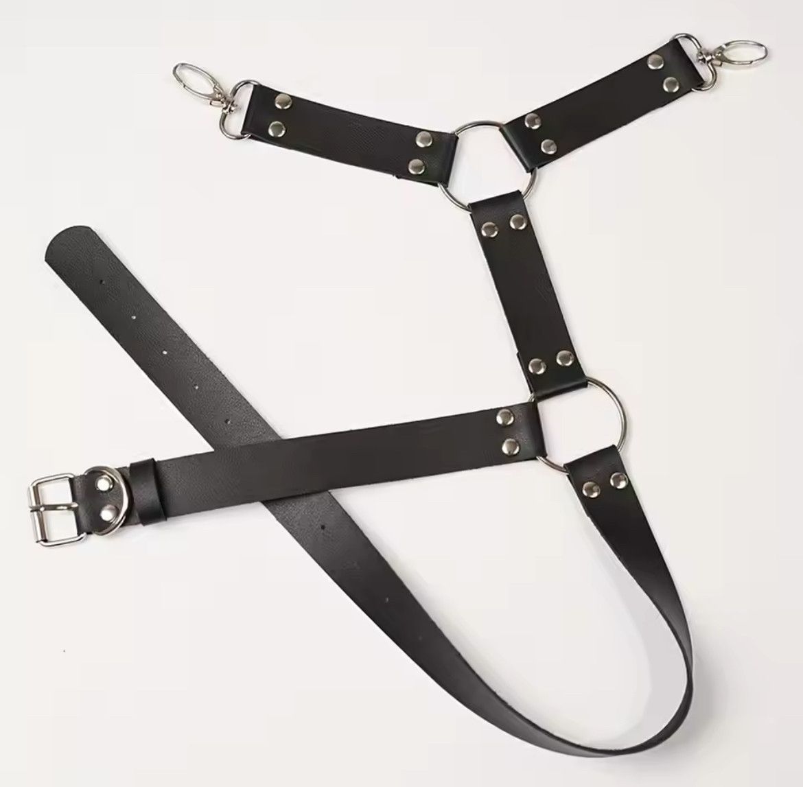Jewelry Punk Pu Leather Harness Thigh Suspenders Size ONE SIZE - 4 Thumbnail