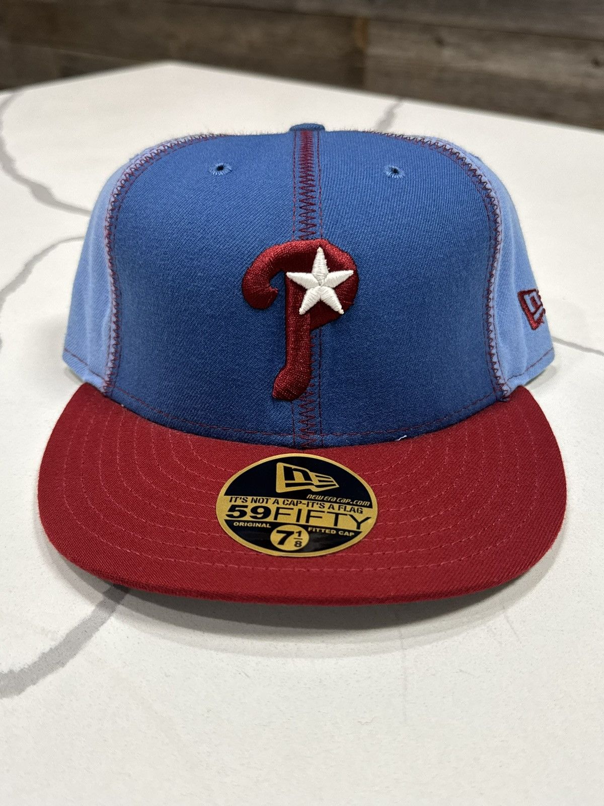New Era Vintage Philadelphia Phillies Pin Wheel Fitted Baseball Cap Size ONE SIZE - 9 Thumbnail