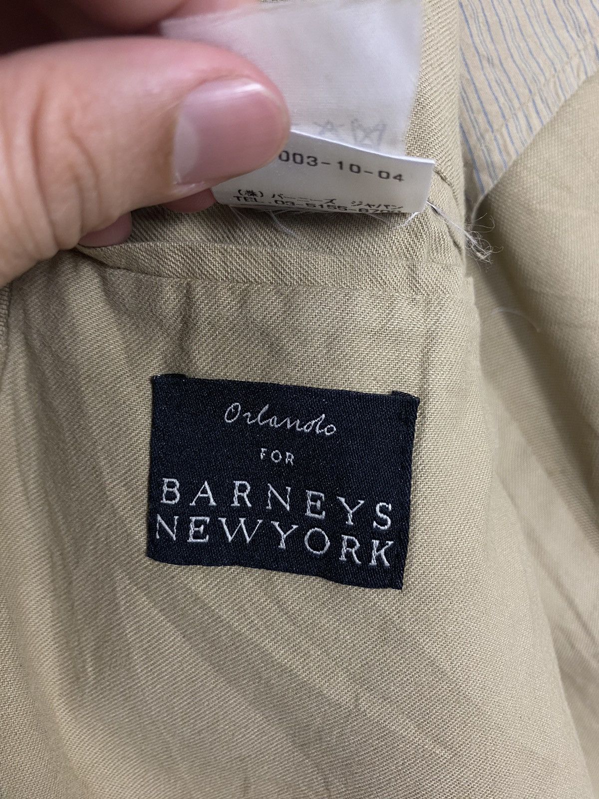 Barneys New York Vtg Orlando for Barneys New York Stripe Chore Blazer Italy Size US M / EU 48-50 / 2 - 6 Thumbnail
