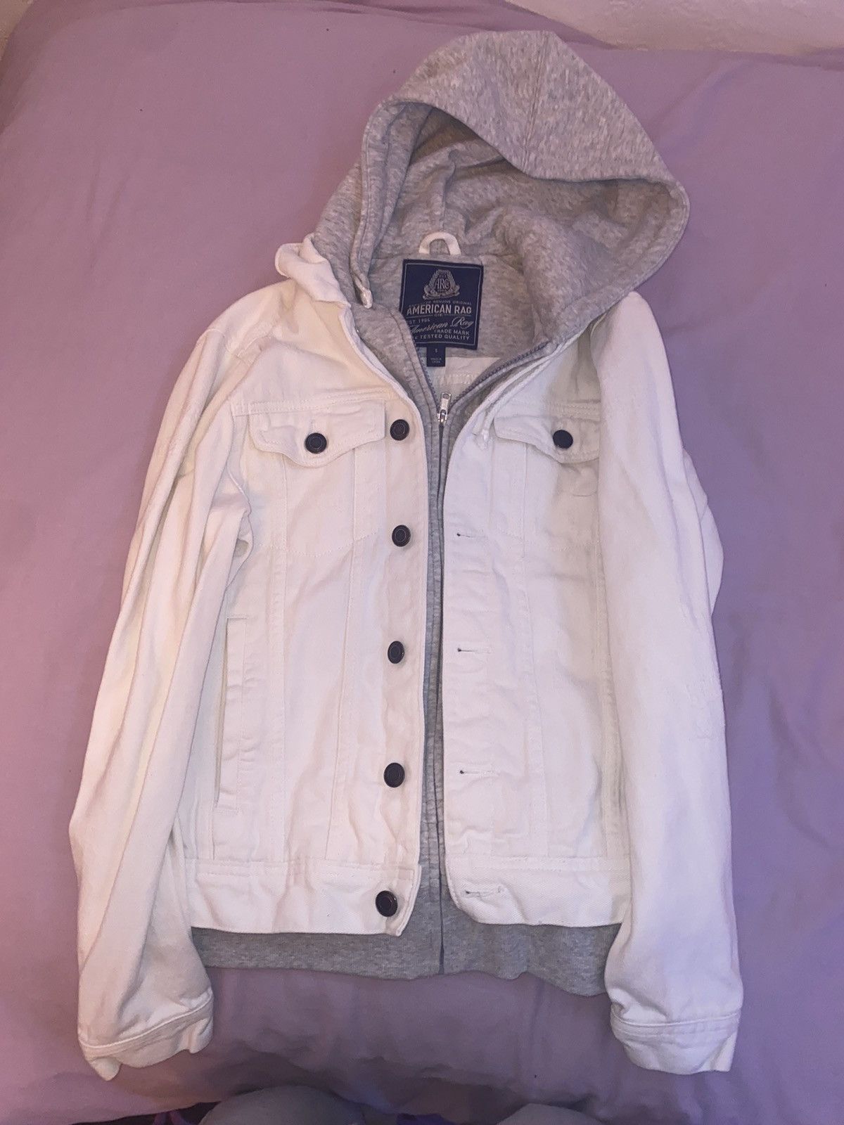 Vintage White hoodie Size US S / EU 44-46 / 1 - 1 Thumbnail