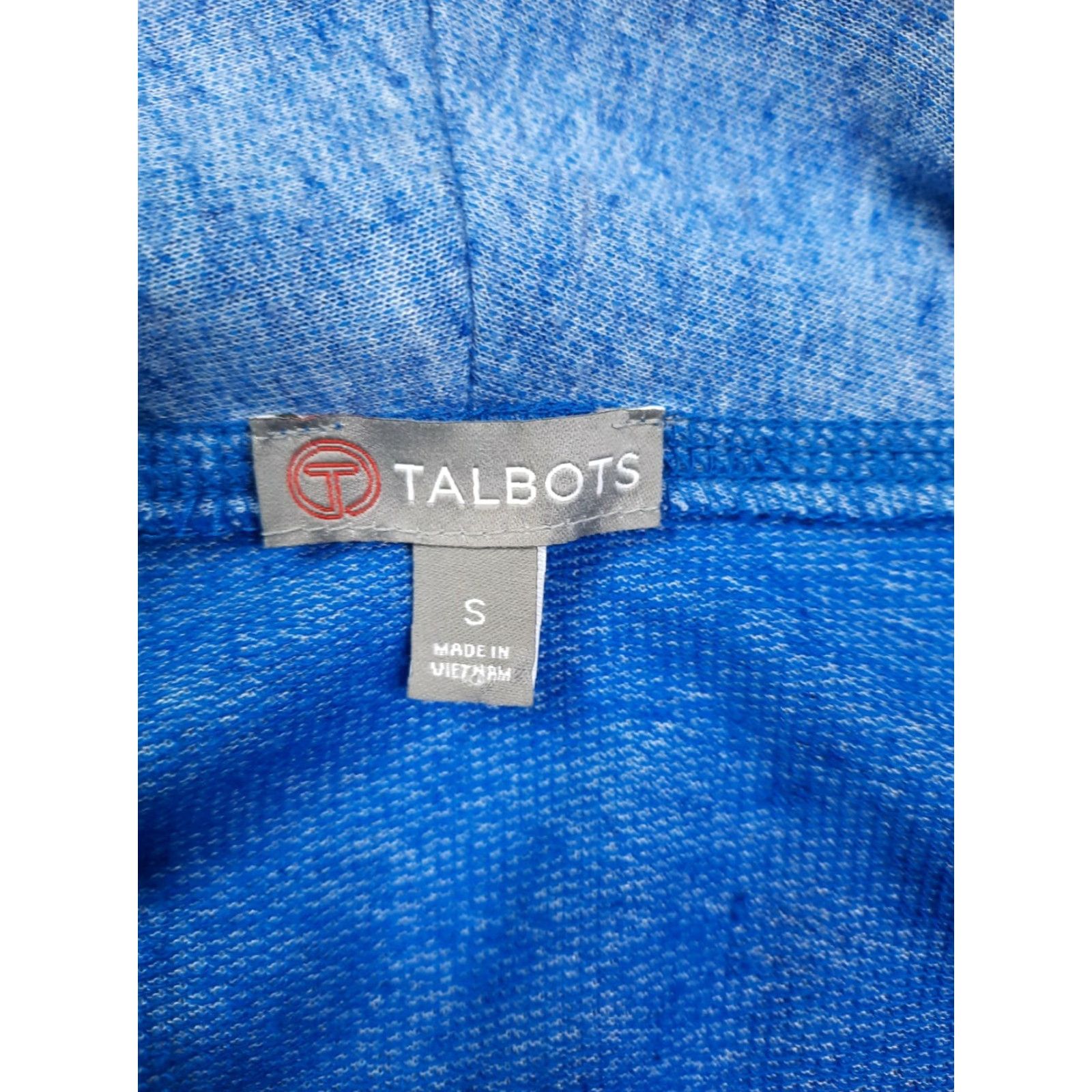 Talbots Talbots Women's Small Heather Blue Fleece Open Cardigan Sweatshirt Sweater Size S / US 4 / IT 40 - 3 Thumbnail