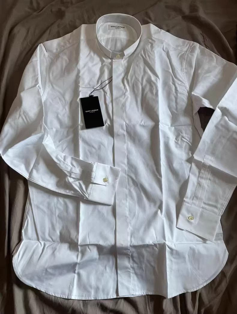 Saint Laurent Paris Saint Laurent White Dress Shirt for Men size 38-2505 Size US M / EU 48-50 / 2 - 2 Thumbnail