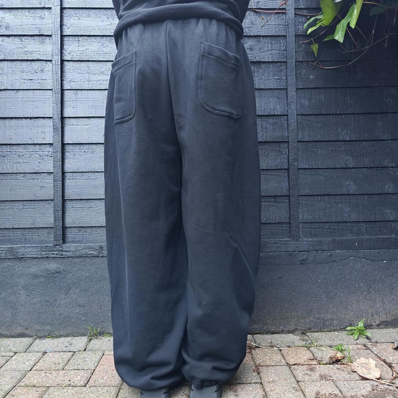 Other Japanese Black Thick Wide Leg Sweatpants Size US 32 / EU 48 - 5 Thumbnail